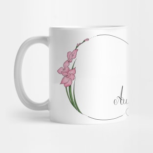 August Flower Months Mug